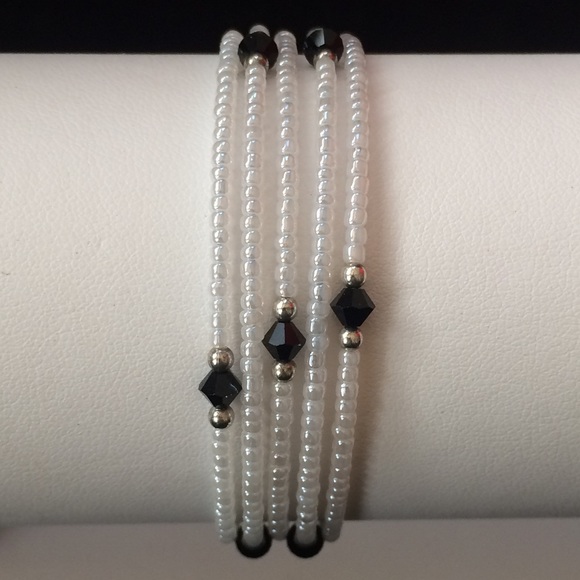 Genuine Swarovski Crystal Memory Wire Bracelet